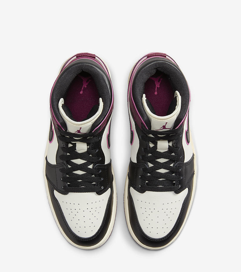 【2024年 8/5 発売】NIKE AIR JORDAN 1 MID “Sail/Active Pink/Bordeaux” (ナイキ エア ジョーダン 1 ミッド “セイル/アクティブピンク/ボルドー”) [FQ7818-101]