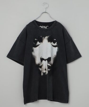 FREAK'S STORE × 2PAC 別注 ビッグシルエット フロントプリント クルーネック TEE (フリークスストア ツーパック)