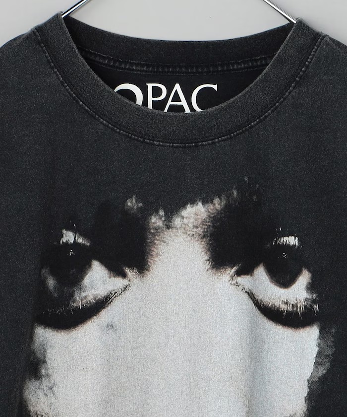 FREAK’S STORE × 2PAC 別注 ビッグシルエット フロントプリント クルーネック TEE (フリークスストア ツーパック)