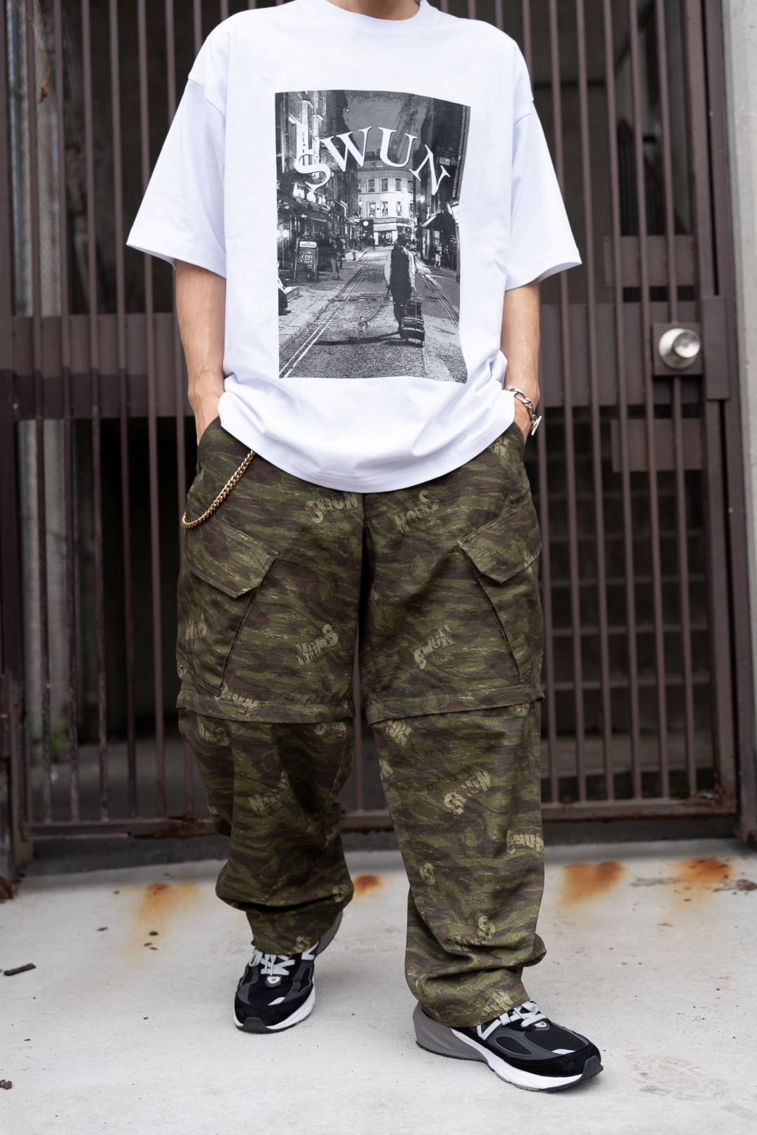 【抽選販売】S.W.U.N “Tiger Camo 2Way Cargo Pants” (エスダブルユーエヌ “タイガーカモ 2ウェイ カーゴパンツ”)