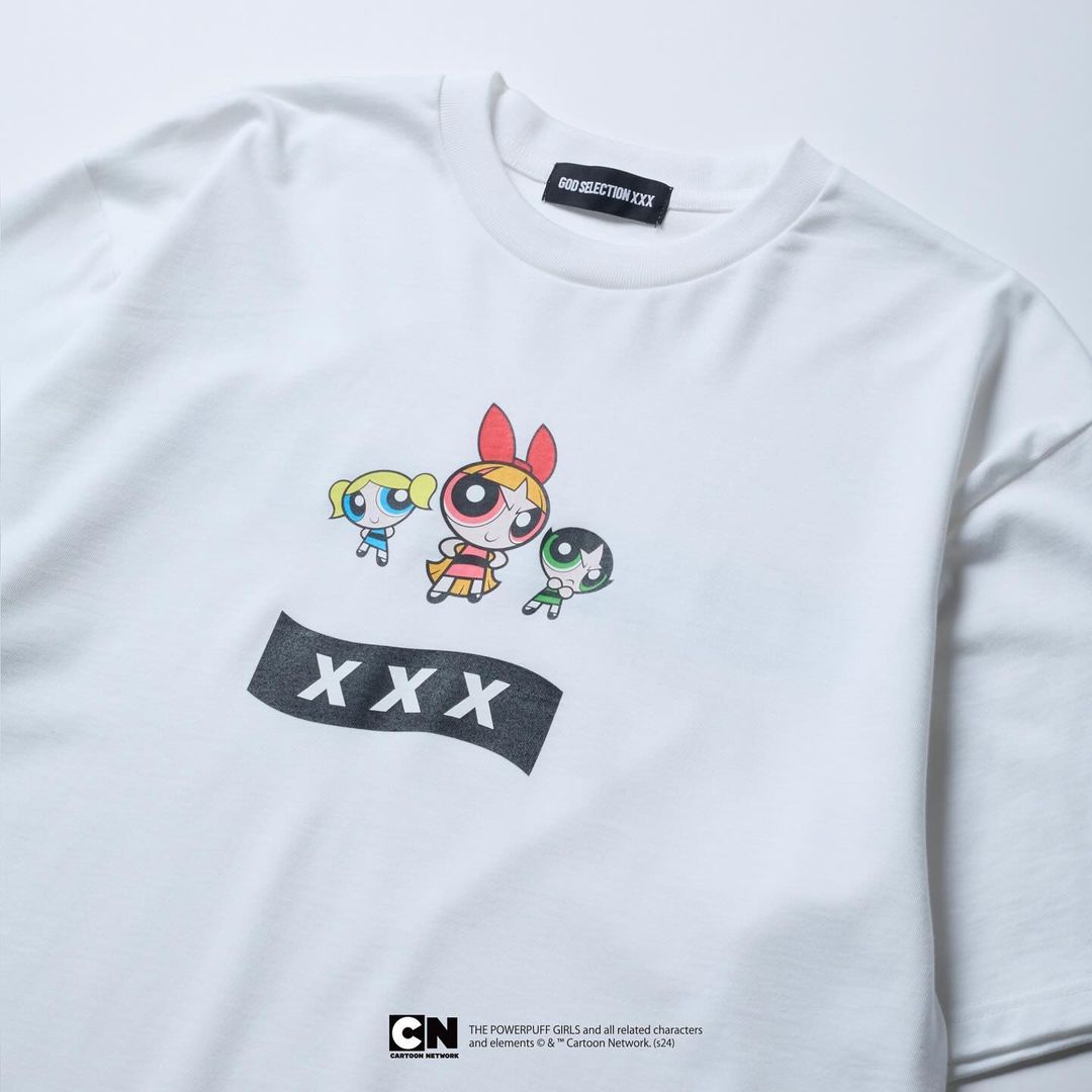 GOD SELECTION XXX “11th ANNIVERSARY“で、「PowerPuff」コラボが48時間 オンライン限定で5/25 12:00～5/27 11:59まで受注生産 (ゴッド セレクション XXX)