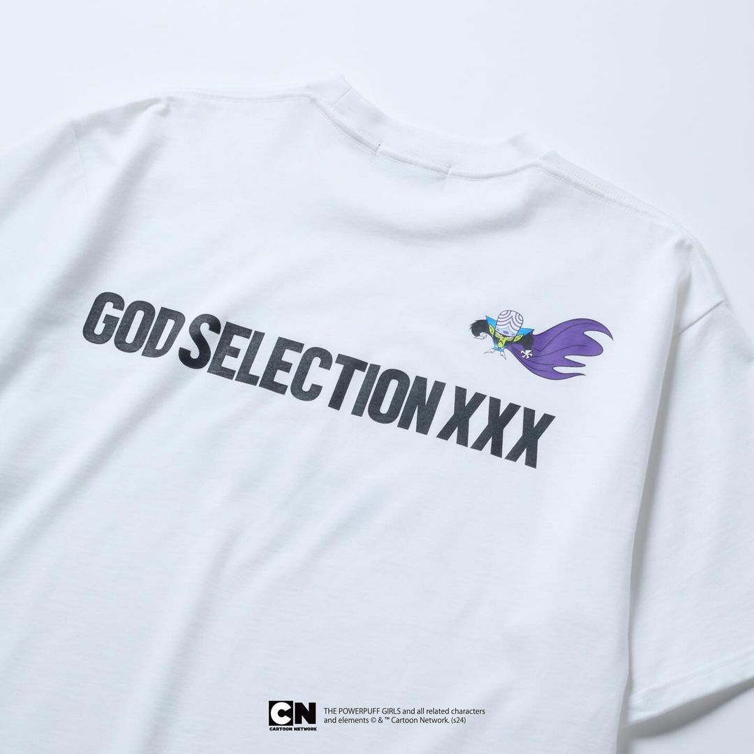 GOD SELECTION XXX “11th ANNIVERSARY“で、「PowerPuff」コラボが48時間 オンライン限定で5/25 12:00～5/27 11:59まで受注生産 (ゴッド セレクション XXX)