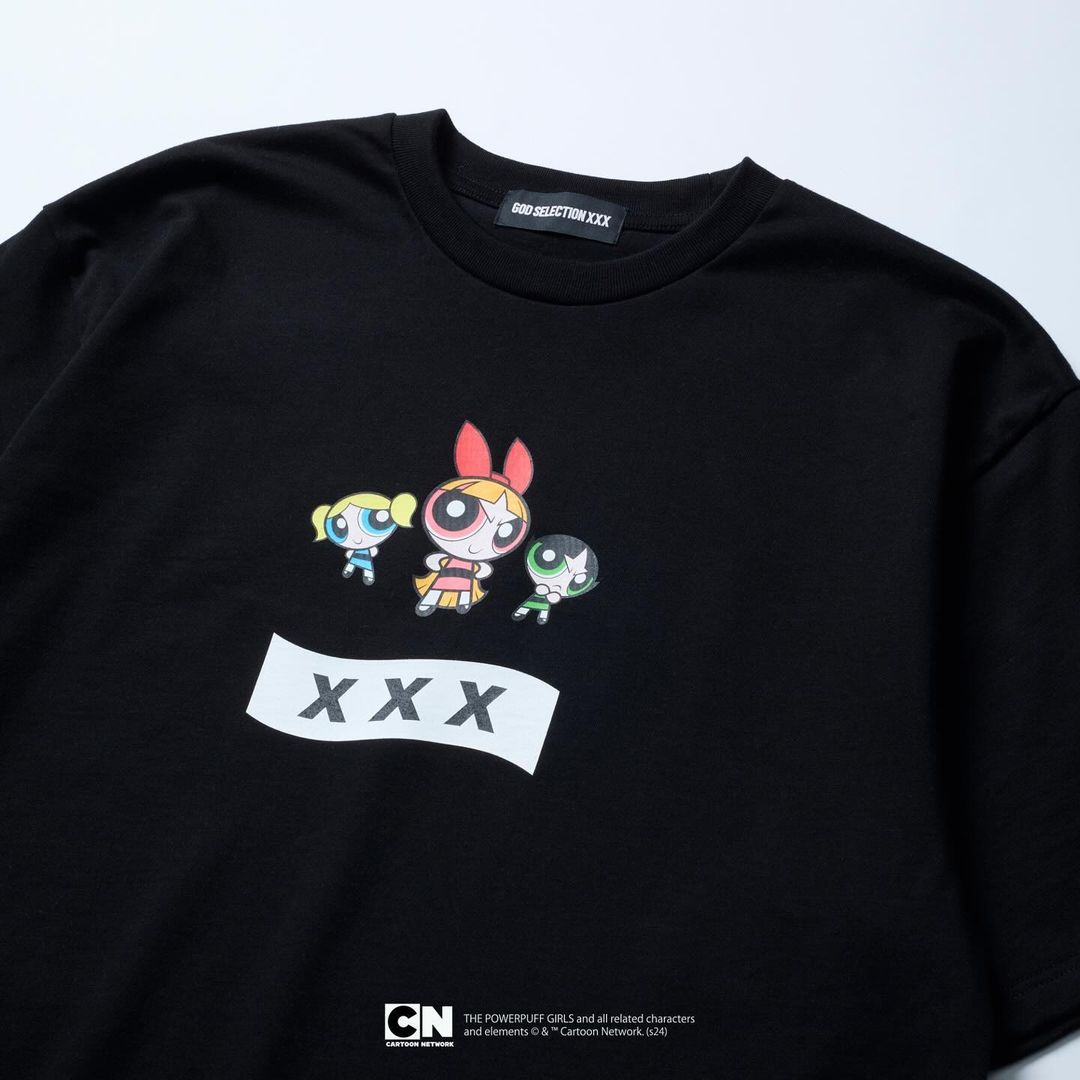 GOD SELECTION XXX “11th ANNIVERSARY“で、「PowerPuff」コラボが48時間 オンライン限定で5/25 12:00～5/27 11:59まで受注生産 (ゴッド セレクション XXX)