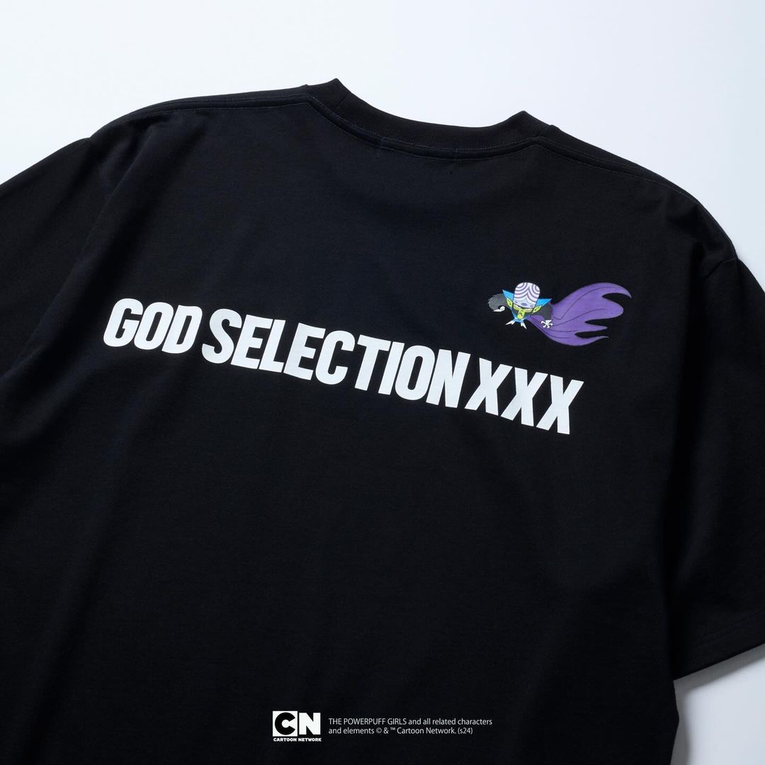 GOD SELECTION XXX “11th ANNIVERSARY“で、「PowerPuff」コラボが48時間 オンライン限定で5/25 12:00～5/27 11:59まで受注生産 (ゴッド セレクション XXX)