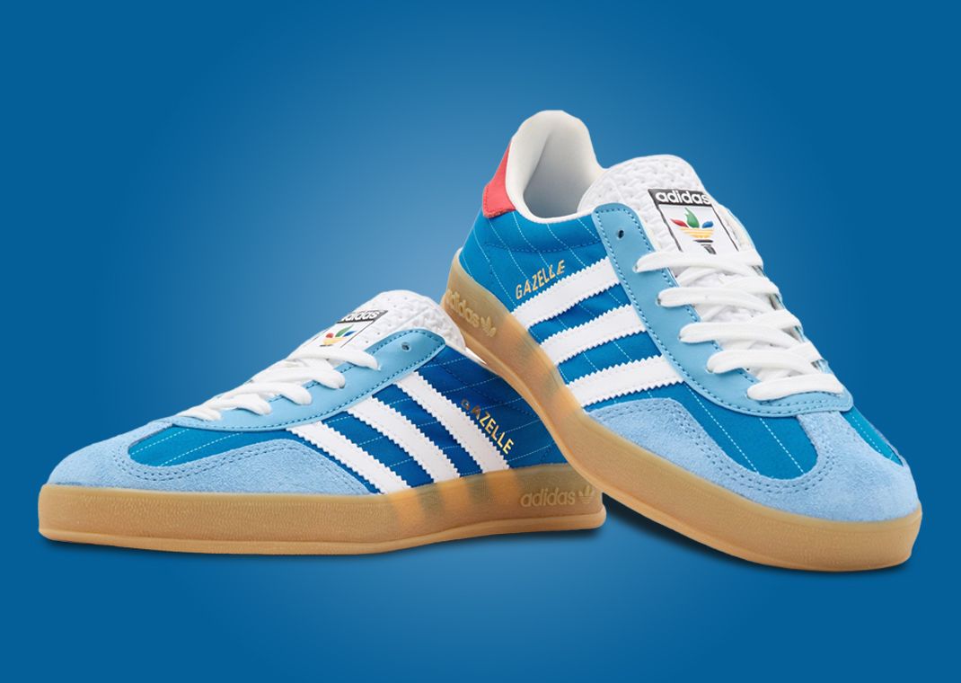 【海外発売】アディダス オリジナルス ガゼル インドア “オリンピック/ブルー/ガム” (adidas Originals GAZELLE INDOOR “Olympic/Blue/Gum”) [IF9643]