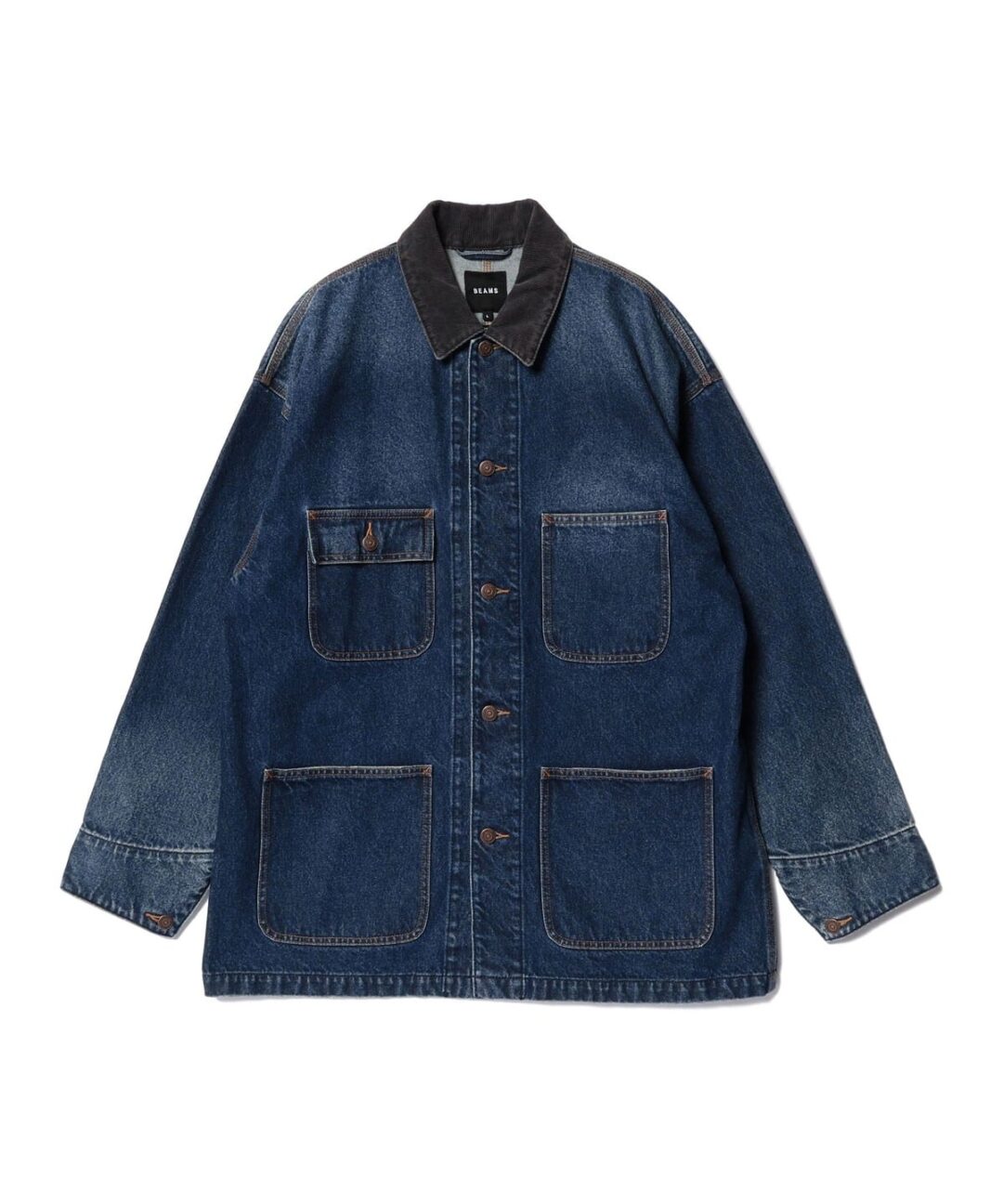 【2024年 9月上旬 発売】BEAMS Loose Denim Coverall Jacket (ビームス ルーズ デニム カバーオール ジャケット)