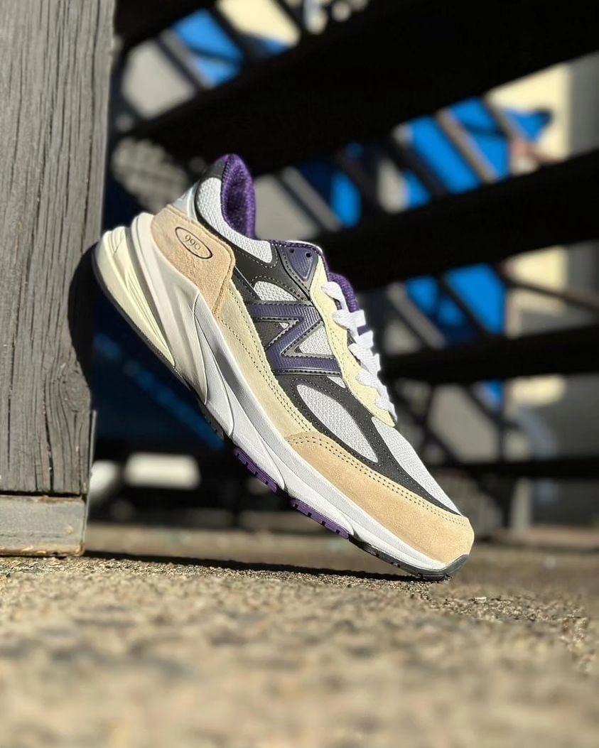 【2024年 6/27 発売】New Balance U990v6 WB6 “White/Black Plum” Made in USA (ニューバランス メイドインUSA) [U990WB6]