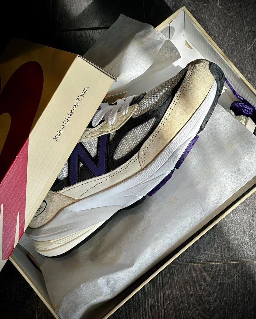 【2024年 6/27 発売】New Balance U990v6 WB6 “White/Black Plum” Made in USA (ニューバランス メイドインUSA) [U990WB6]