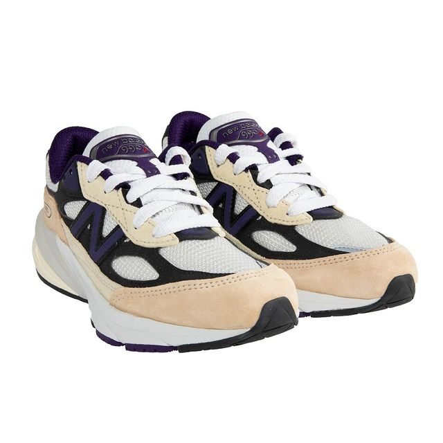 【2024年 6/27 発売】New Balance U990v6 WB6 “White/Black Plum” Made in USA (ニューバランス メイドインUSA) [U990WB6]