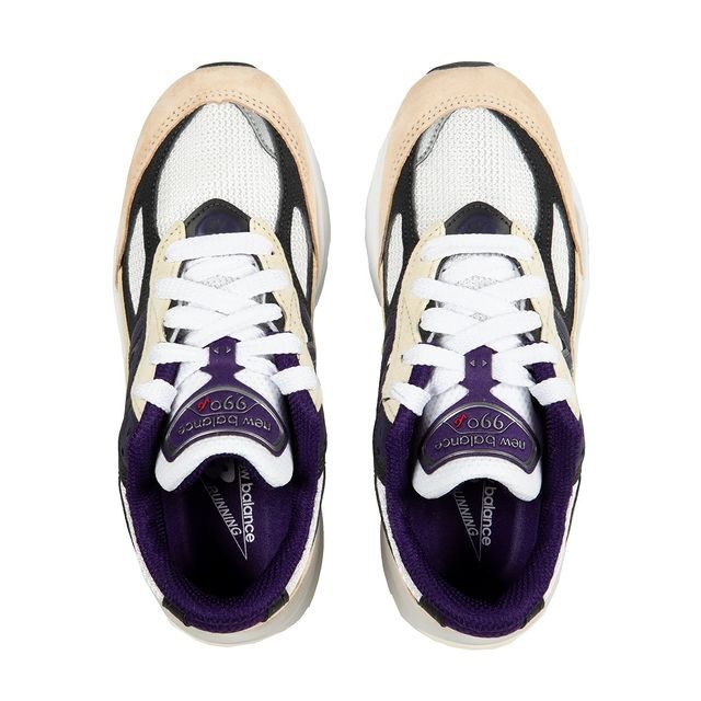 【2024年 6/27 発売】New Balance U990v6 WB6 “White/Black Plum” Made in USA (ニューバランス メイドインUSA) [U990WB6]