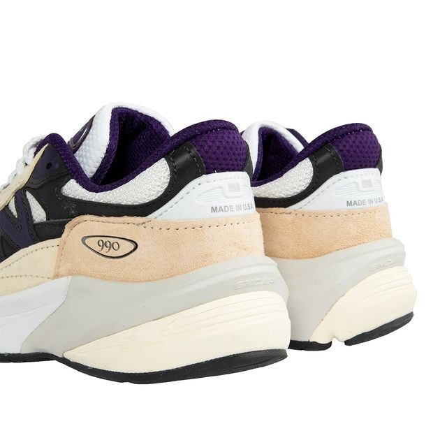 【2024年 6/27 発売】New Balance U990v6 WB6 “White/Black Plum” Made in USA (ニューバランス メイドインUSA) [U990WB6]