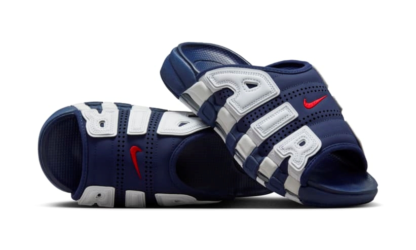 【2024年 発売予定】ナイキ エア モア アップテンポ スライド “オリンピック” (NIKE AIR MORE UPTEMPO SLIDE “Olympic”) [FQ8700-400]