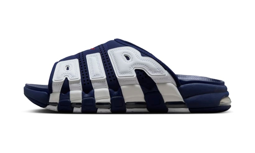 【2024年 7/25 発売】ナイキ エア モア アップテンポ スライド “オリンピック” (NIKE AIR MORE UPTEMPO SLIDE “Olympic”) [FQ8699-400/FQ8700-400]