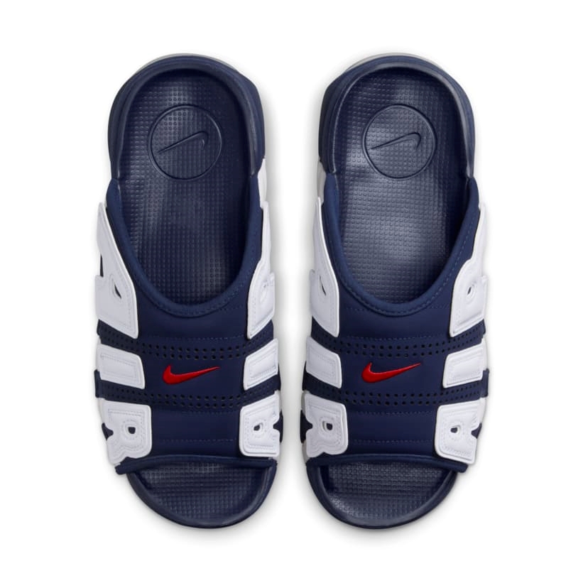 【2024年 7/25 発売】ナイキ エア モア アップテンポ スライド “オリンピック” (NIKE AIR MORE UPTEMPO SLIDE “Olympic”) [FQ8699-400/FQ8700-400]