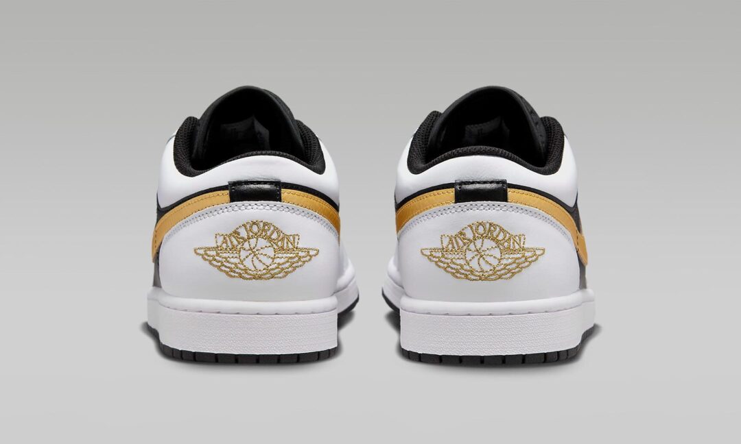 NIKE AIR JORDAN 1 LOW “White/Black/Metallic Gold” (ナイキ エア ジョーダン 1 ロー “ホワイト/ブラック/メタリックゴールド”) [553558-172]