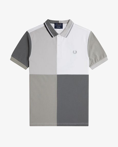 FRED PERRY × BEAMS グローバルプロジェクト！無彩色でハイコントラストなパッチワークデザインを落とし込んだ「BLANK CANVAS」が2024年 7/26 発売 (フレッドペリー ビームス)