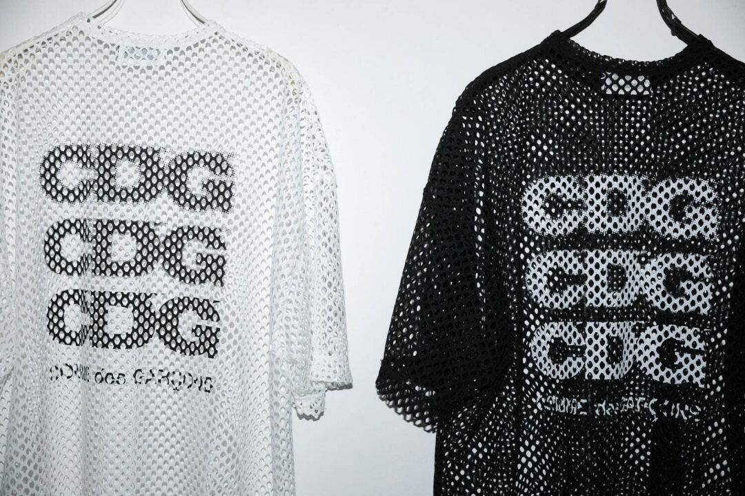 CDG からアシンメトリーのメッシュTEEが2024年 7/12 発売 (シーディージー COMME des GARCONS コム デ ギャルソン)