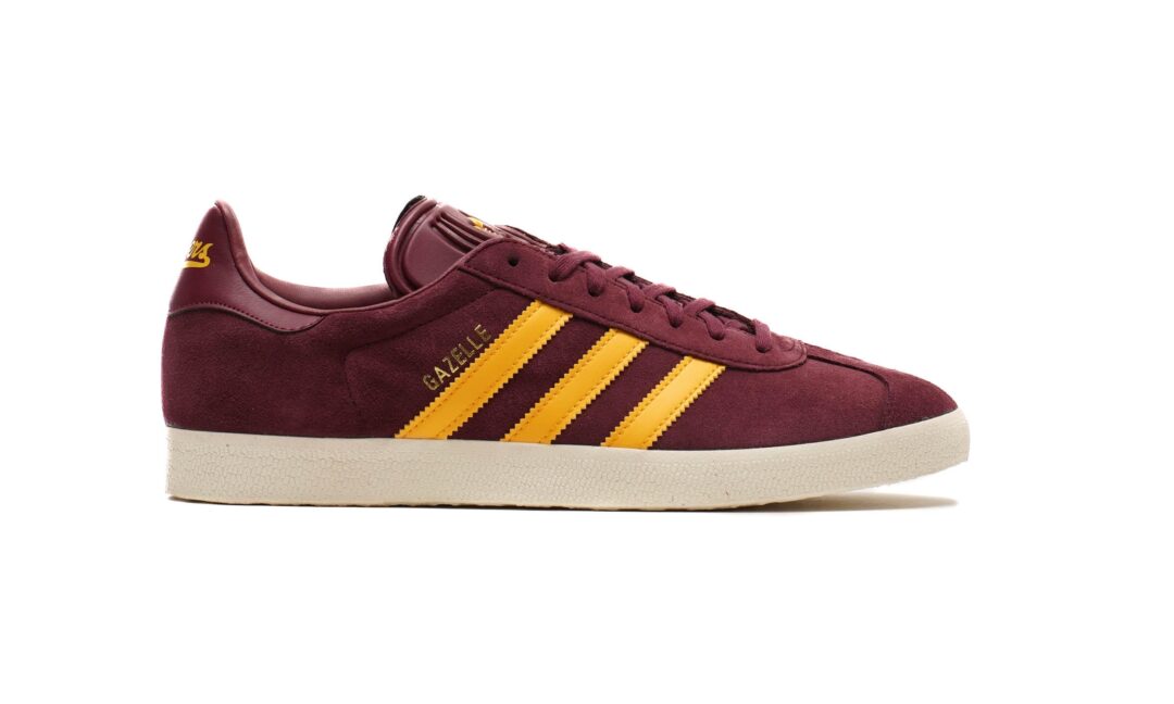 【2024年 7/16 発売】ロサンゼルスFC × アディダス オリジナルス ガゼル (Los Angeles Football Club adidas Originals GAZELLE “Maroon/Crew Yellow”) [IH2629]