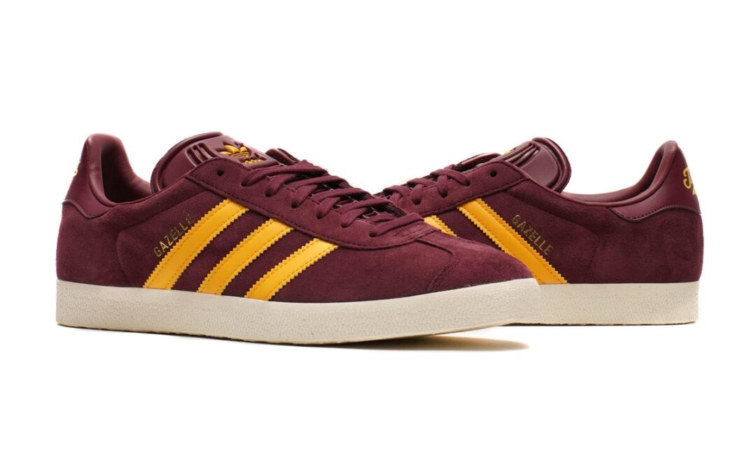 【2024年 7/16 発売】ロサンゼルスFC × アディダス オリジナルス ガゼル (Los Angeles Football Club adidas Originals GAZELLE “Maroon/Crew Yellow”) [IH2629]