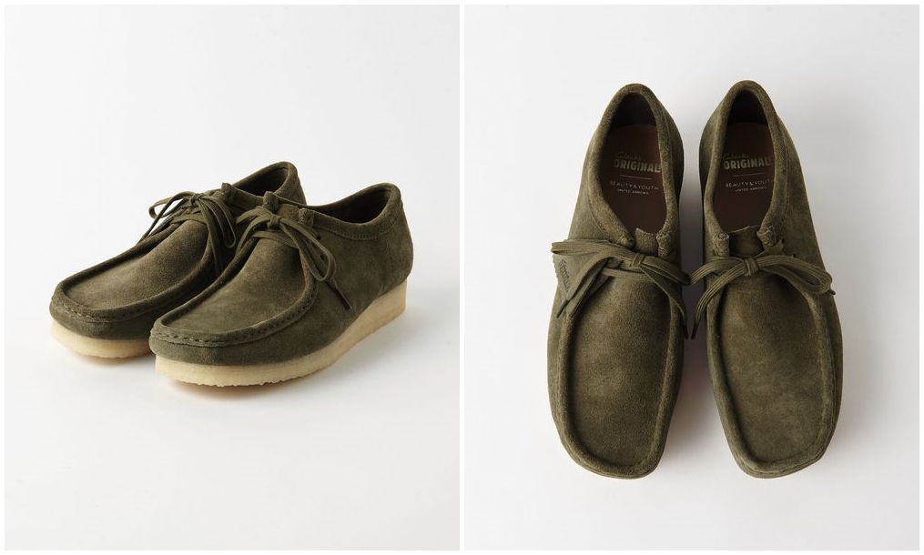 【2024年 8月下旬 発売】BEAUTY&YOUTH × CLARKS ORIGINALS 別注 WALLABEE "Kahki" (ビューティアンドユース クラークス ワラビー "カーキ")