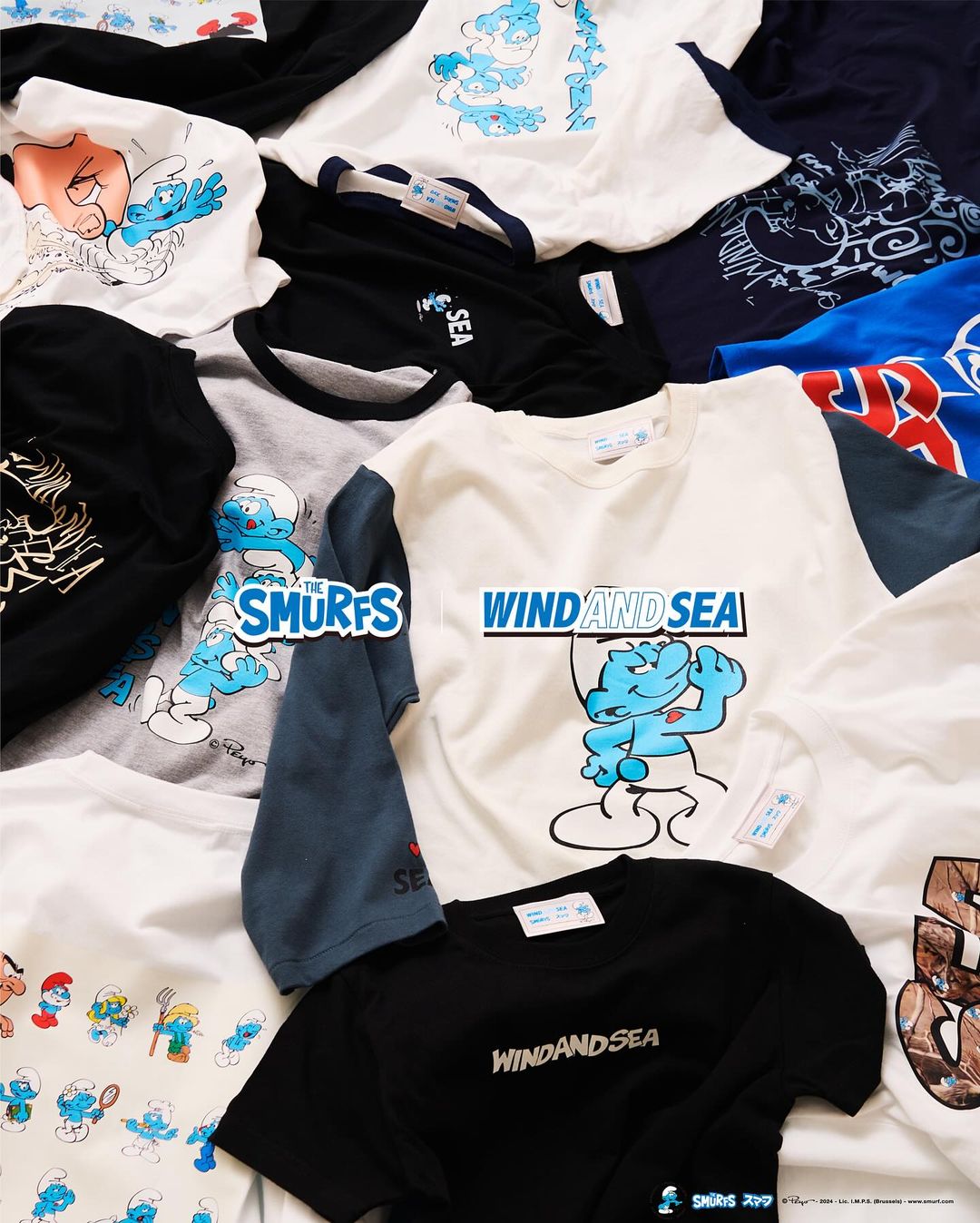 WIND AND SEA × スマーフ コラボが2024年 7/27 発売 (ウィンダンシー The Smurfs)