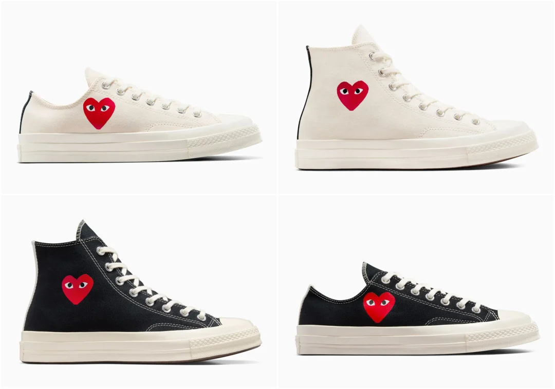 【2024年 7/11 発売】PLAY COMME des GARCONS × CONVERSE CHUCK 70 "Heart" (プレイ・コム デ ギャルソン コンバース チャック 70 "ハート") [A08800C/A08801C]