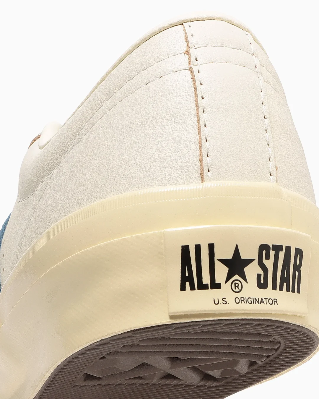 【2024年 7/16 発売】スムースレザーを採用した CONVERSE STAR&BARS US LEATHER “White/Blue” (コンバース スター＆バーズ US レザー)