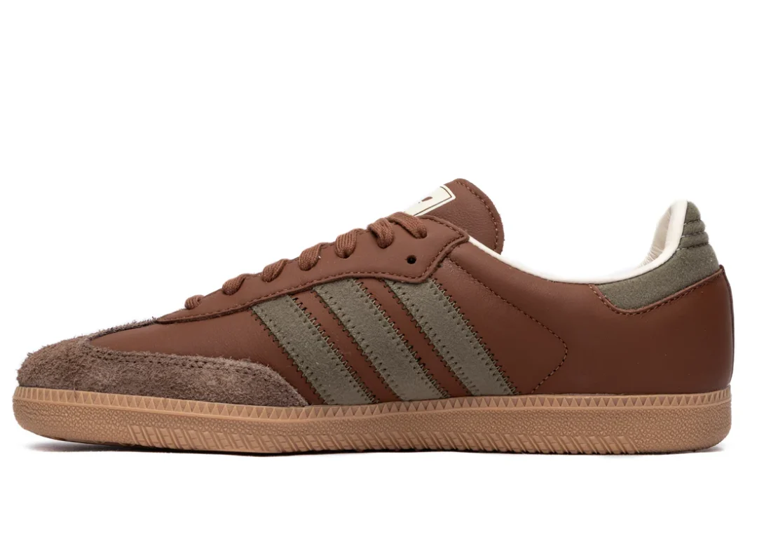 【2024年 発売】adidas Originals SAMBA OG “Preloved Brown/Olive Strata” (アディダス オリジナルス サンバ OG “プリラブドブラウン/オリーブストレータ”) [IE9122]