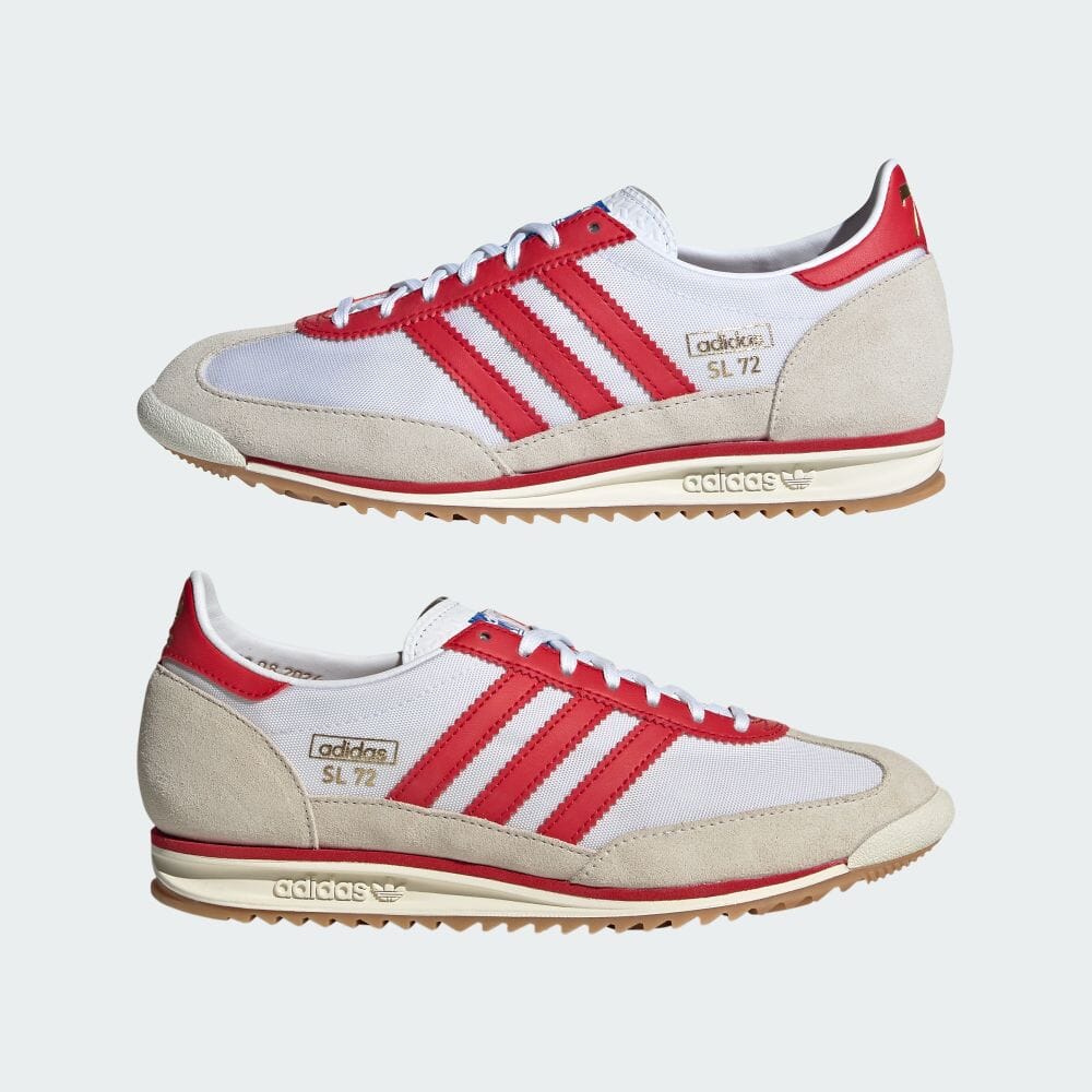 【2024年 8/30 発売】生誕75周年を祝した adidas Originals SL 72 OG “75th/Footwear White/Better Scarlet” (アディダス オリジナルス “ホワイト/ベタースカーレット”) [JP5277]