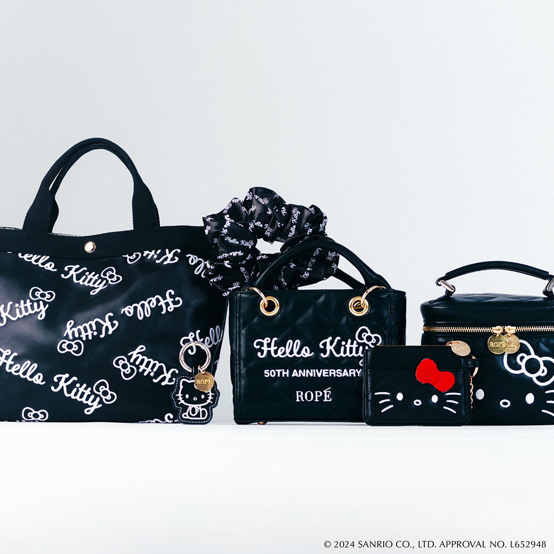 「ROPÉ × HELLO KITTY 50TH ANNIVERSARY」ハローキティ50周年を記念したコラボが2024年 8/7 & 8/14 発売 (ロペ)