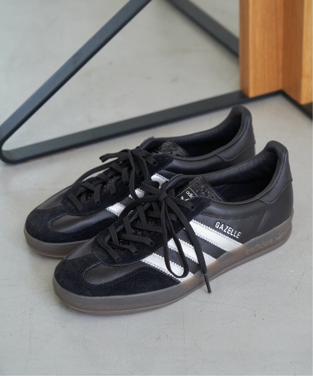 【2024年 10月下旬 発売】adidas Originals GAZELLE INDOOR for EDIFICE/IENA “Black/Silver” (アディダス オリジナルス ガゼル インドア フォー イエナ/エディフィス “ブラック/シルバー”)