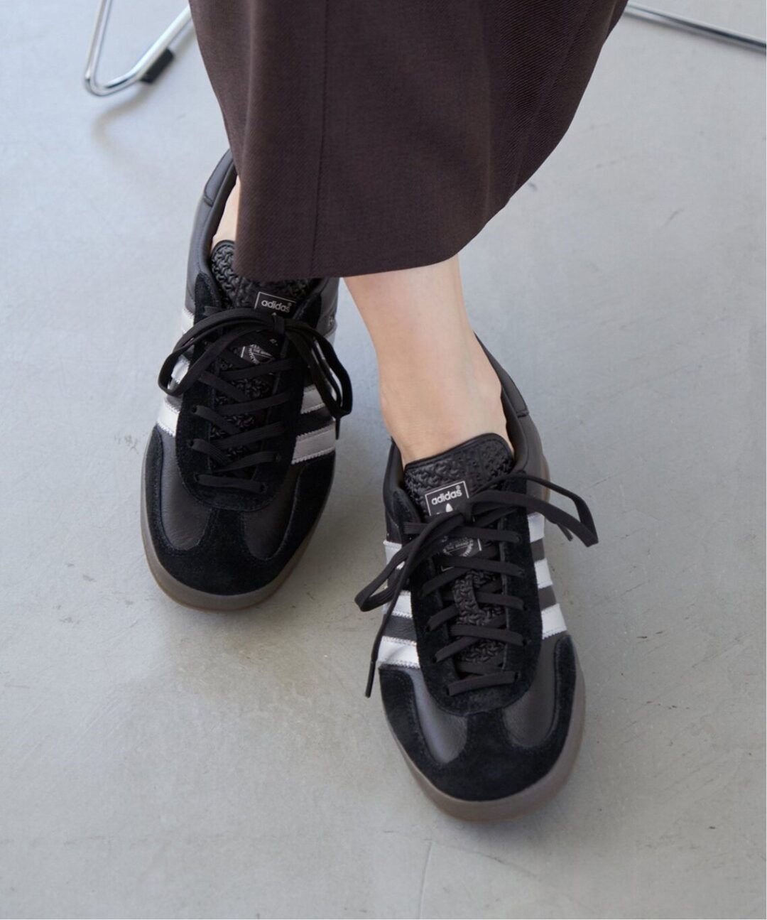 【2024年 10月下旬 発売】adidas Originals GAZELLE INDOOR for EDIFICE/IENA “Black/Silver” (アディダス オリジナルス ガゼル インドア フォー イエナ/エディフィス “ブラック/シルバー”)