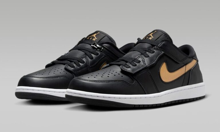 2024年 8/19 発売】NIKE AIR JORDAN 1 LOW FLYEASE “Black/White/Metallic Gold” (ナイキ  エア ジョーダン 1 ロー フライイーズ “ブラック/ホワイト/メタリックゴールド”) [DM1206-071] | Fullress