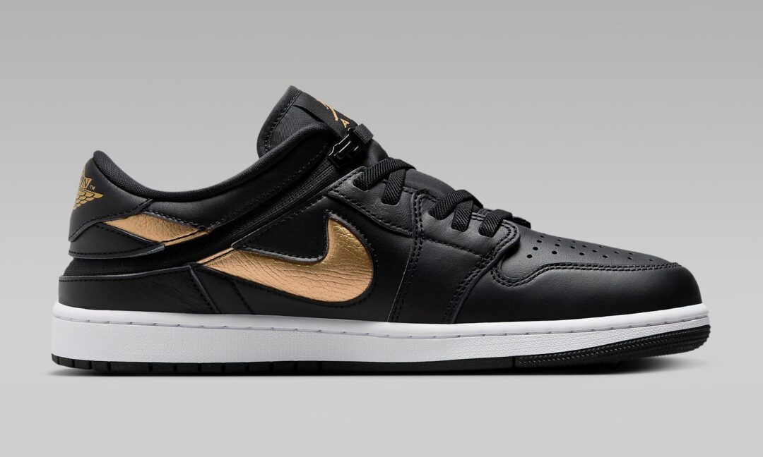 【2024年 8/19 発売】NIKE AIR JORDAN 1 LOW FLYEASE “Black/White/Metallic Gold” (ナイキ エア ジョーダン 1 ロー フライイーズ “ブラック/ホワイト/メタリックゴールド”) [DM1206-071]