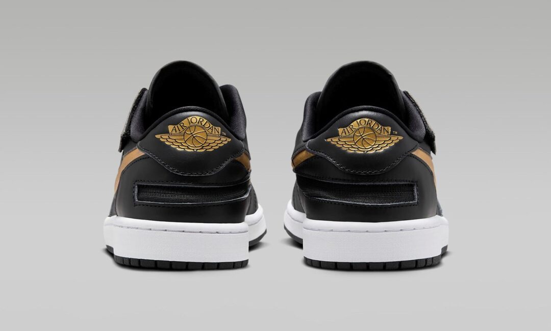 【2024年 8/19 発売】NIKE AIR JORDAN 1 LOW FLYEASE “Black/White/Metallic Gold” (ナイキ エア ジョーダン 1 ロー フライイーズ “ブラック/ホワイト/メタリックゴールド”) [DM1206-071]