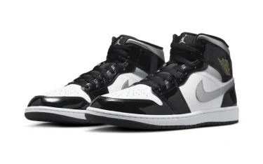 【2024年末 発売予定】NIKE AIR JORDAN 1 MID “Patent Black/Metallic Silver” (ナイキ エア ジョーダン 1 ミッド “パテントブラック/メタリックシルバー”) [HV0789-010]