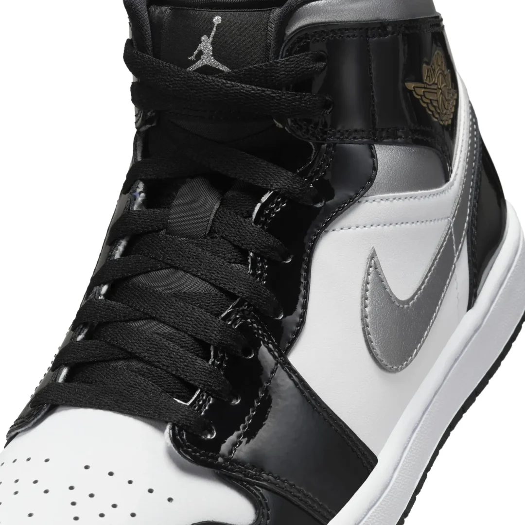 【2024年末 発売予定】NIKE AIR JORDAN 1 MID “Patent Black/Metallic Silver” (ナイキ エア ジョーダン 1 ミッド “パテントブラック/メタリックシルバー”) [HV0789-010]