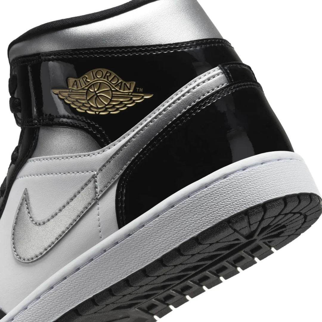 【2024年末 発売予定】NIKE AIR JORDAN 1 MID “Patent Black/Metallic Silver” (ナイキ エア ジョーダン 1 ミッド “パテントブラック/メタリックシルバー”) [HV0789-010]