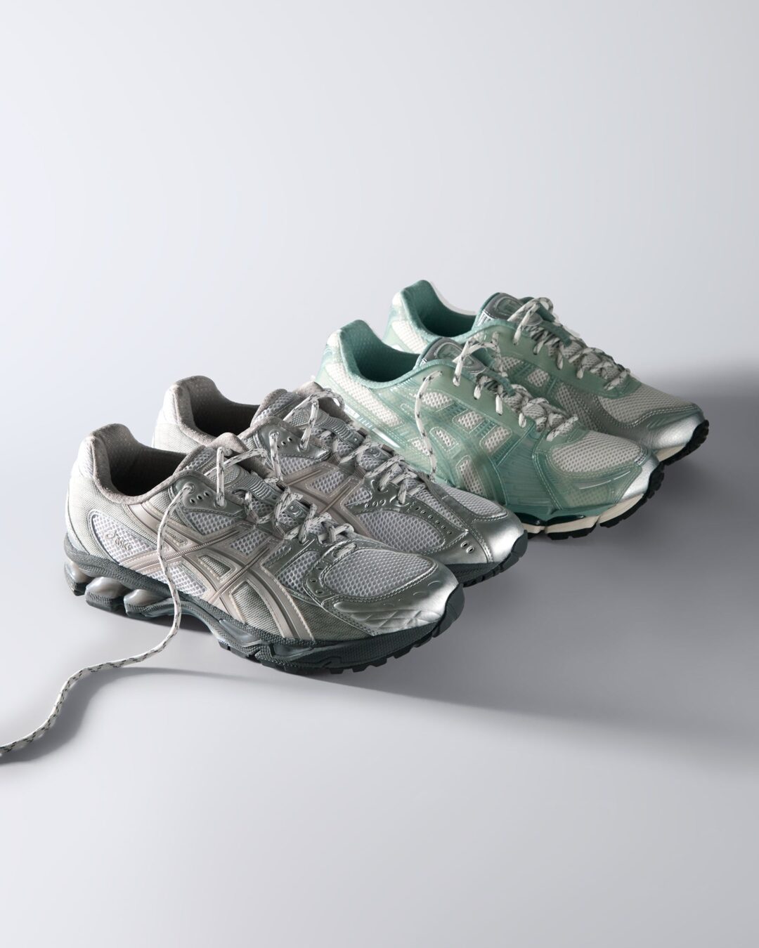 【2024年 10/21 発売】KITH Ronnie Fieg x ASICS GEL-KAYANO 12.1 “Light Sage” (キス ロニー・ファイグ アシックス ゲルカヤノ) [1203A675.100]