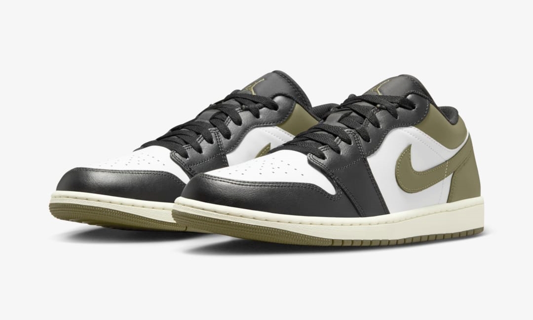 【2024年 9/14 発売】ナイキ エア ジョーダン 1 ロー ”ブラック/ミディアムオリーブ” (NIKE AIR JORDAN 1 LOW “Black/Medium Olive”) [553558-092]