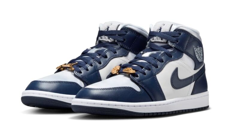 2024年 10/12 発売】NIKE AIR JORDAN 1 MID “Football Grey/Midnight Navy” (ナイキ ジョーダン  1 ミッド “フットボールグレー/ミッドナイトネイビー”) [FZ8777-044] | Fullress