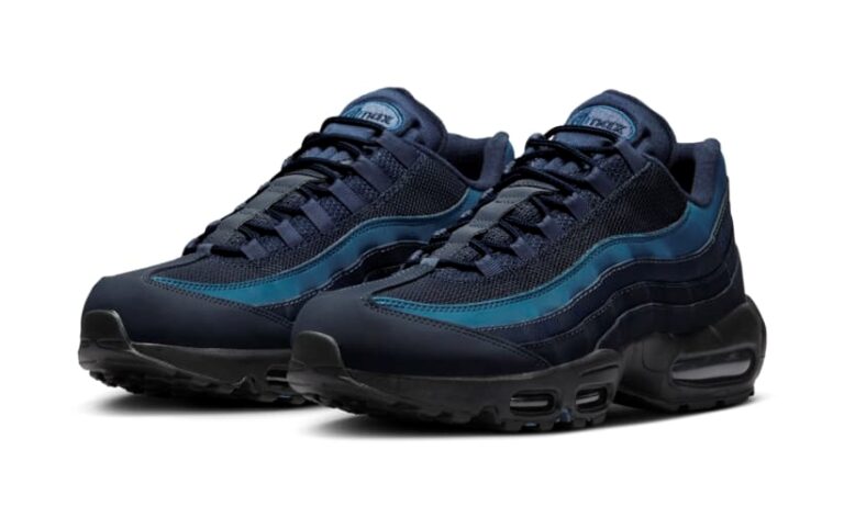 2024 NIKE AIR MAX 95 Obsidian Black Harbor Blue 95 HQ3825 001 Fullress