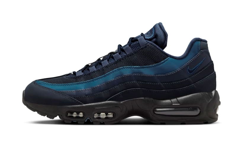 2024 NIKE AIR MAX 95 Obsidian Black Harbor Blue 95 HQ3825 001 Fullress