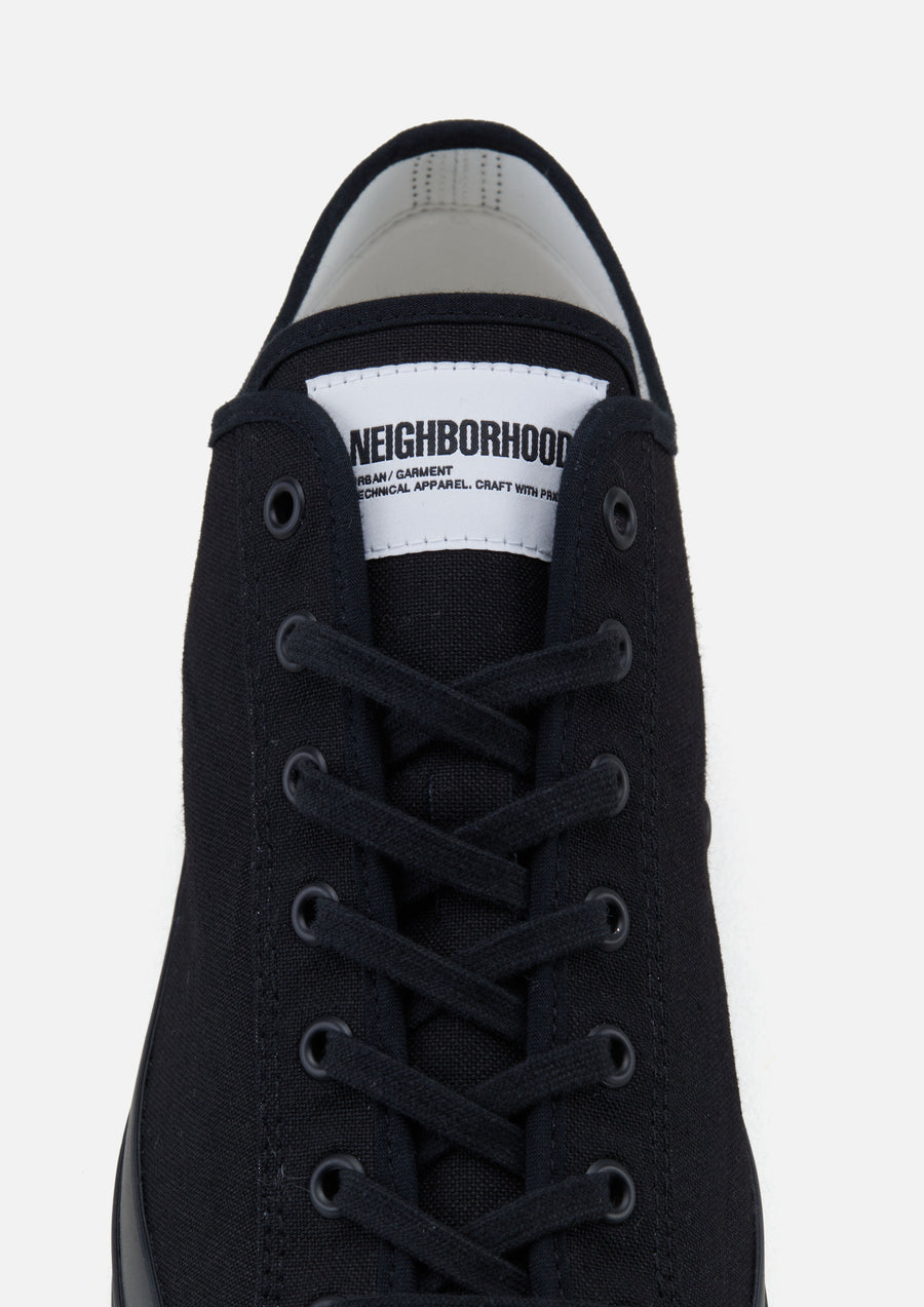 【2024年 9/7 発売】NEIGHBORHOOD × MOONSTAR GR LOW SNEAKERS “Black/White” (ネイバーフッド ムーンスター)