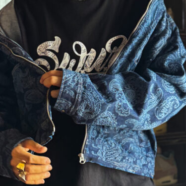 【抽選販売】S.W.U.N “Paisley Denim Jacket” (エスダブルユーエヌ “ペイズリー デニムジャケット”)