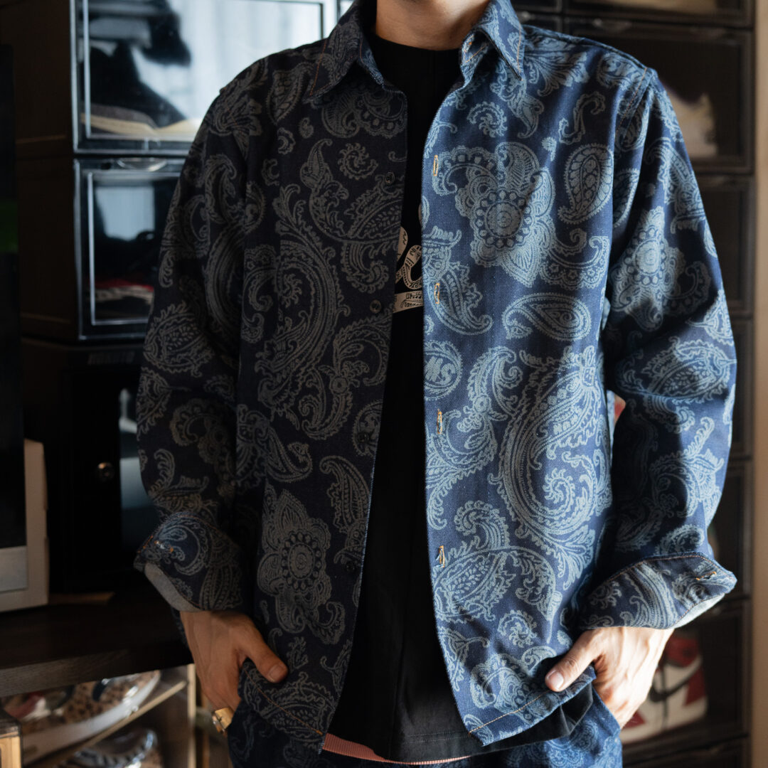 【抽選販売】S.W.U.N “Paisley Denim Jacket” (エスダブルユーエヌ “ペイズリー デニムジャケット”)