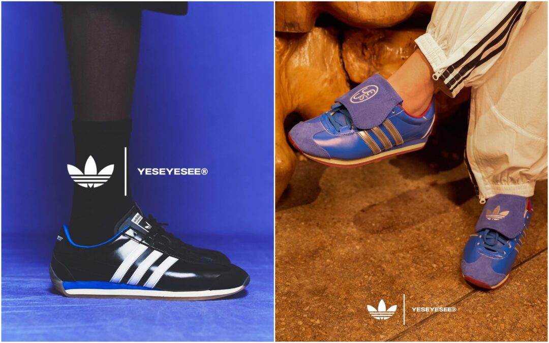 【2024年 発売】YESEYESEE × adidas Originals COUNTRY OG “Black/Blue” (イェスアイシー アディダス オリジナルス カントリー “ブラック/ブルー”) [JR2599/JR2601]