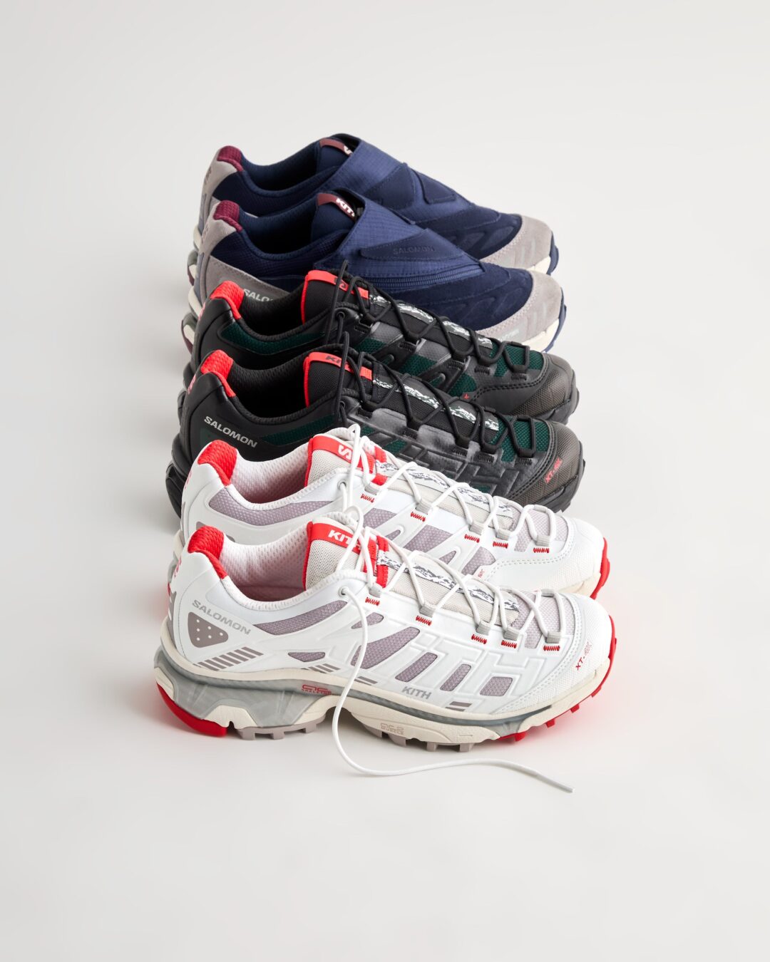 【2024年 12/30 発売予定】KITH × Salomon XT-4K “Bright White/Black/Maritime Blue” (キス サロモン)