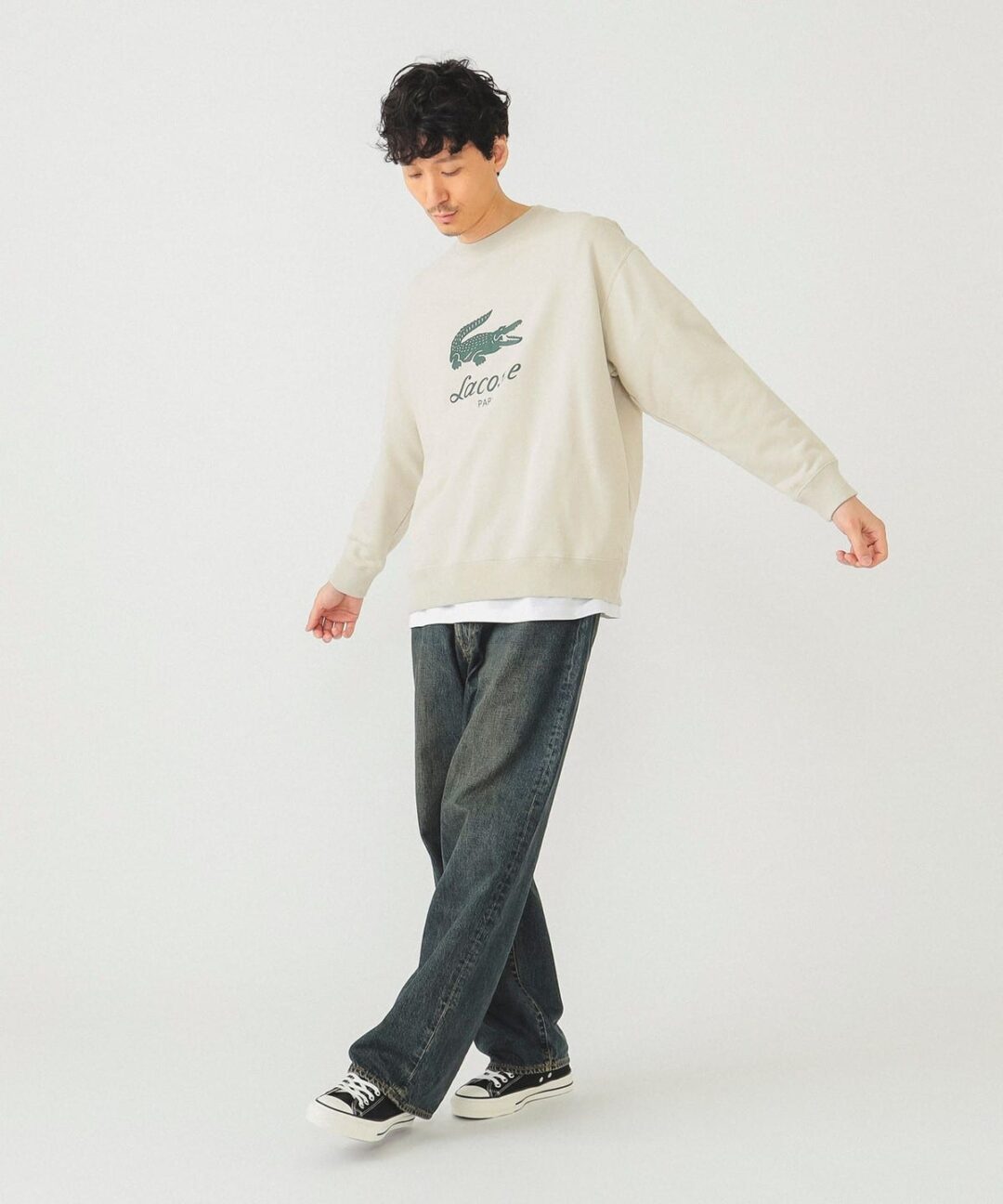 BEAMS【別注】LACOSTE / ロゴ スウェットが2024年 11月上旬 発売 (ビームス ラコステ)