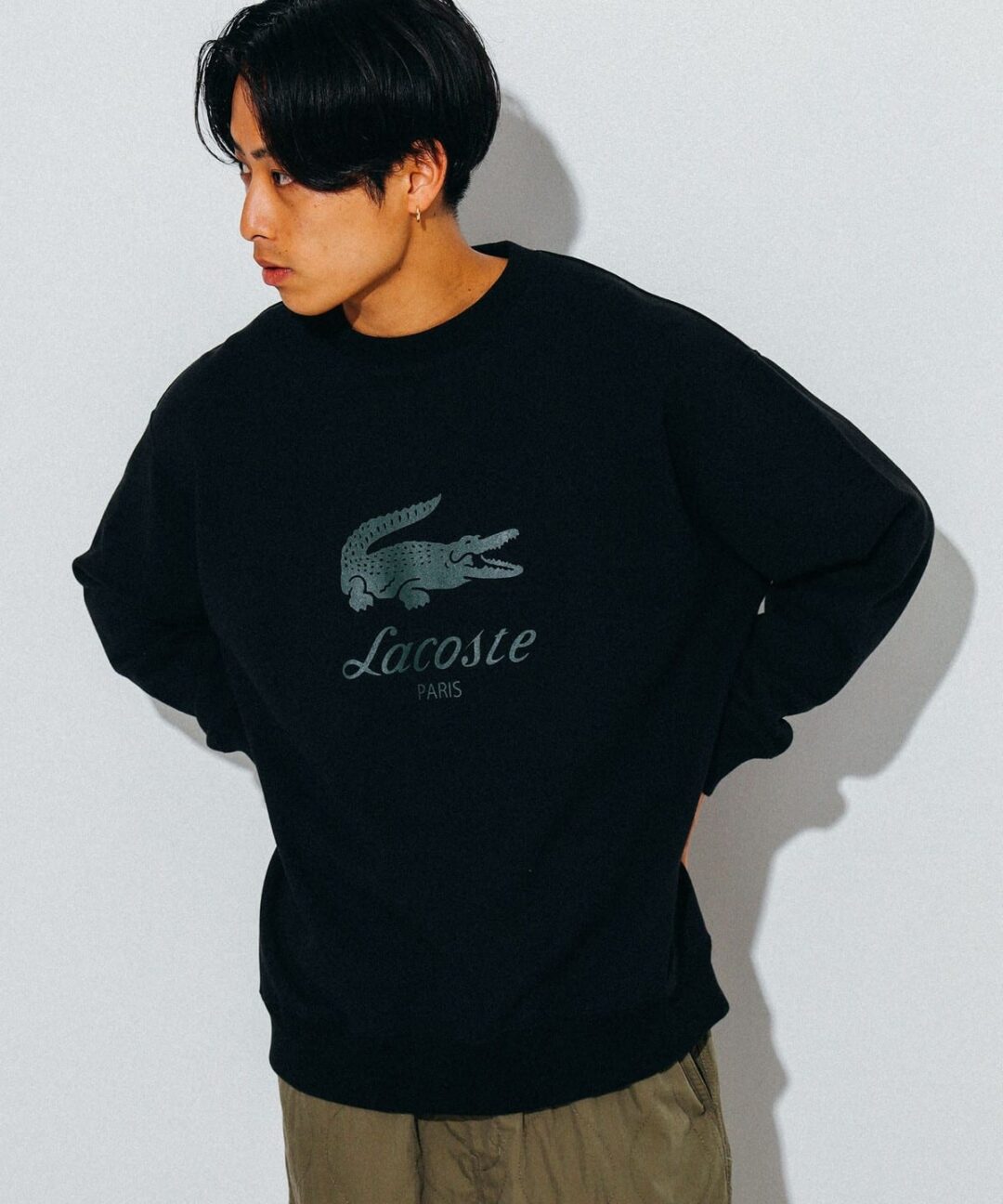 BEAMS【別注】LACOSTE / ロゴ スウェットが2024年 11月上旬 発売 (ビームス ラコステ)